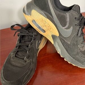 Nike Air Max Black and Gold Men's Athletic Shoes